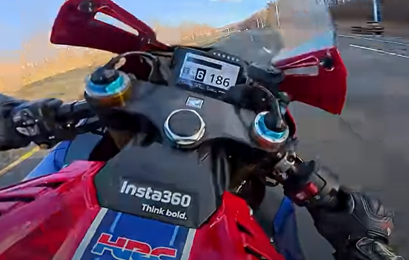 Motorcycle on highway